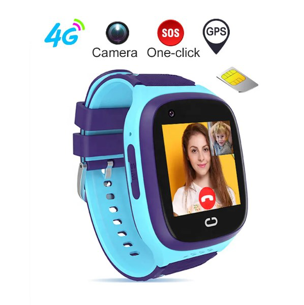 High quality Waterproof front HD camera 4G video chat gps children kids smart watch gps tracker watch